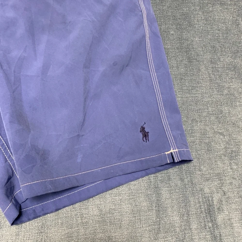 Polo Ralph Lauren Swim Trunks Mens M Blue Mesh Lined Beach Surfing Drawstring